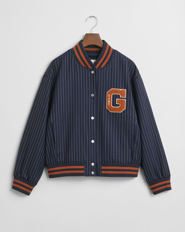 Pinstripe Varsity Jacke