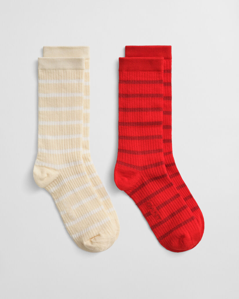 2er-Pack Socken mit Metallic-Streifen in Geschenkbox