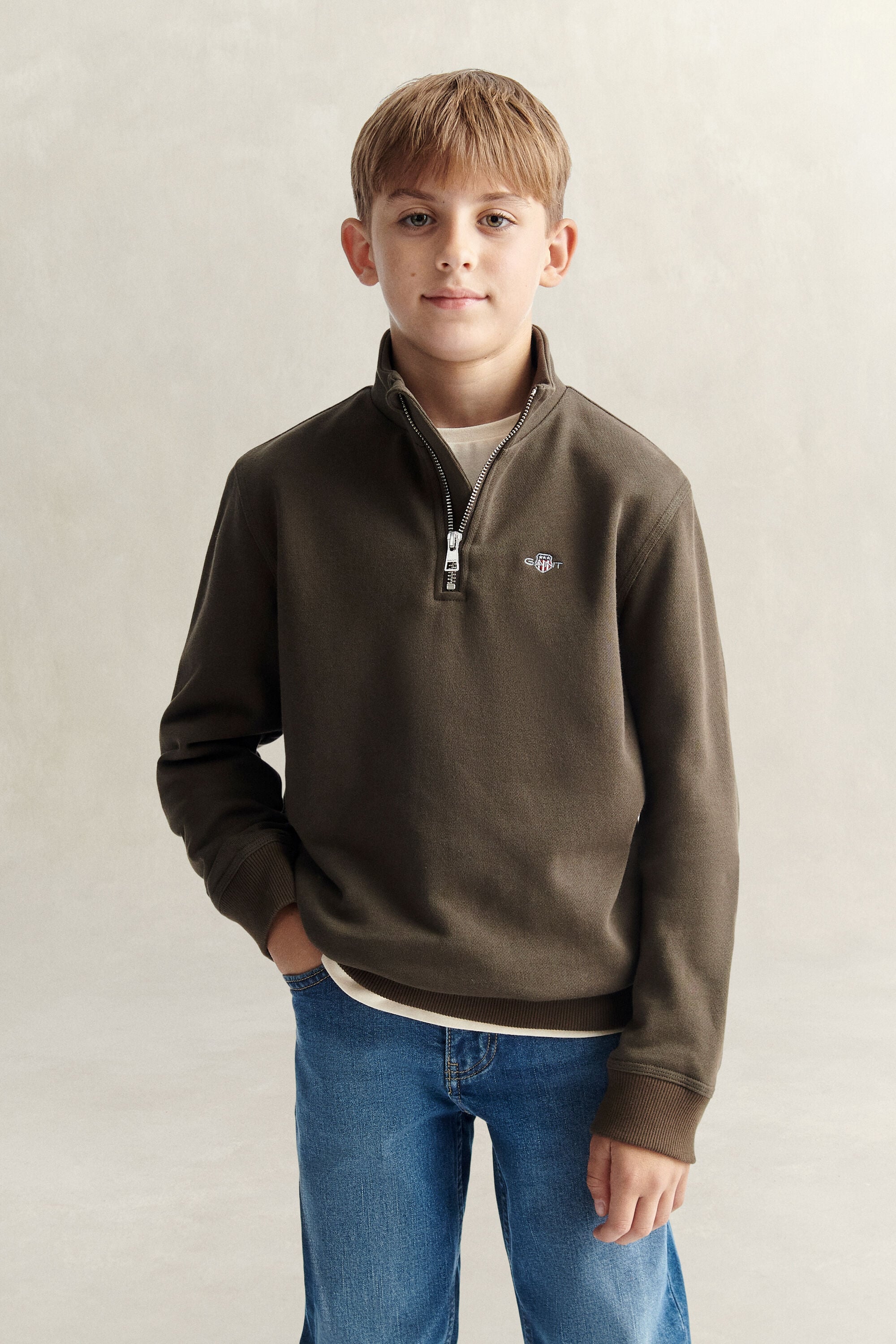 Teen Boys Shield Half-Zip Sweatshirt