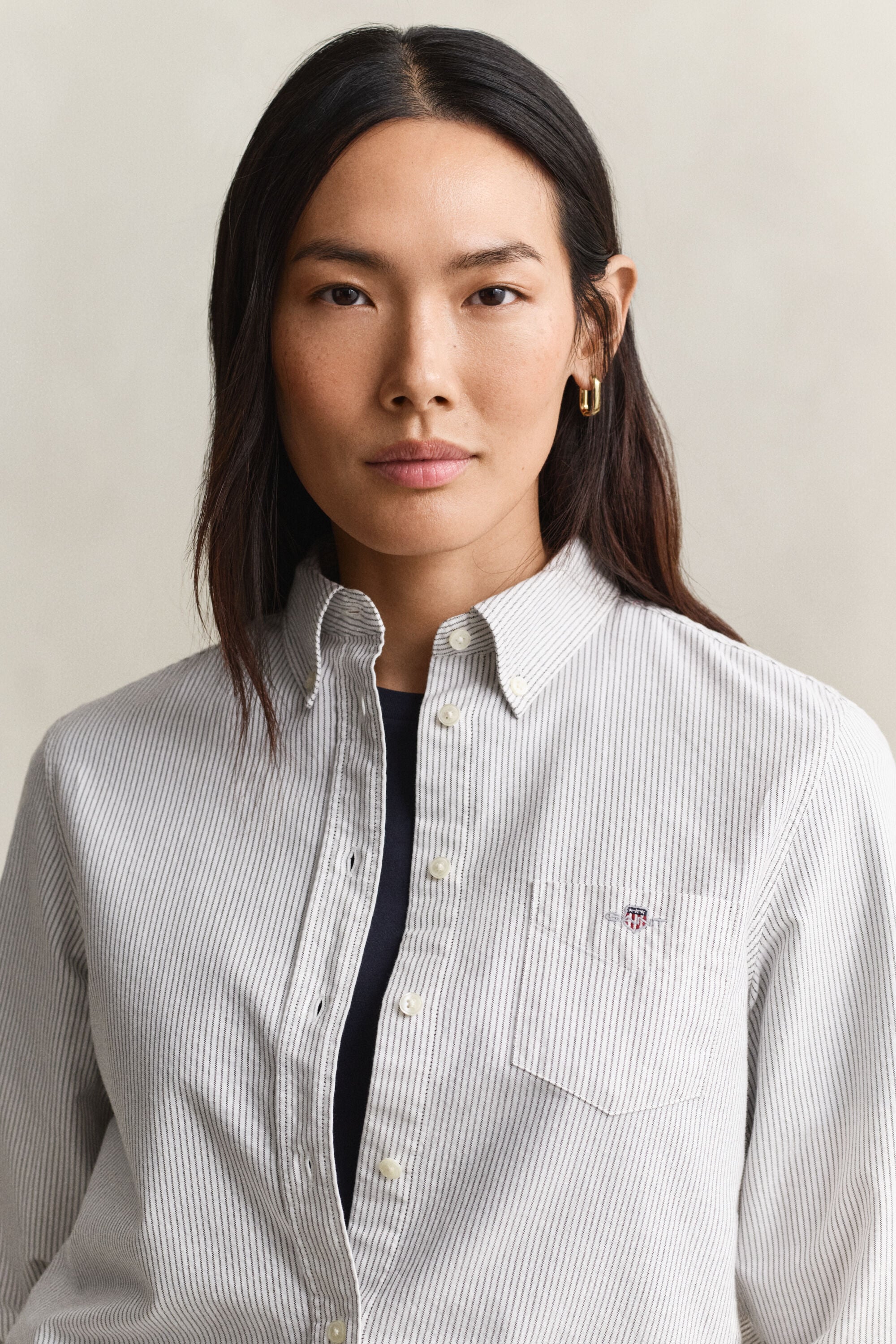 Classic Oxford-Bluse mit Streifen