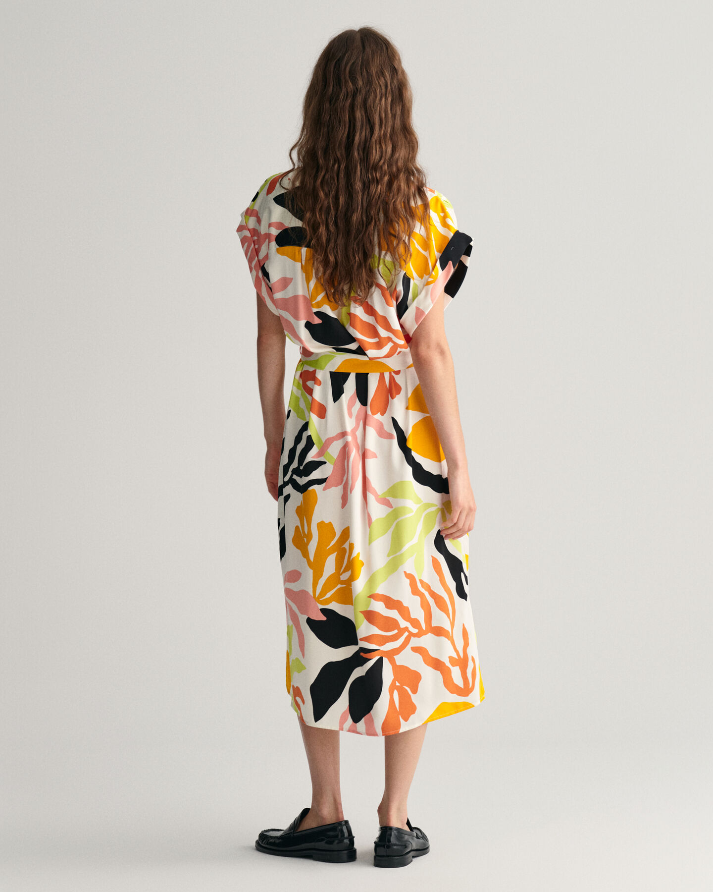 Palm Print Kurzarmkleid