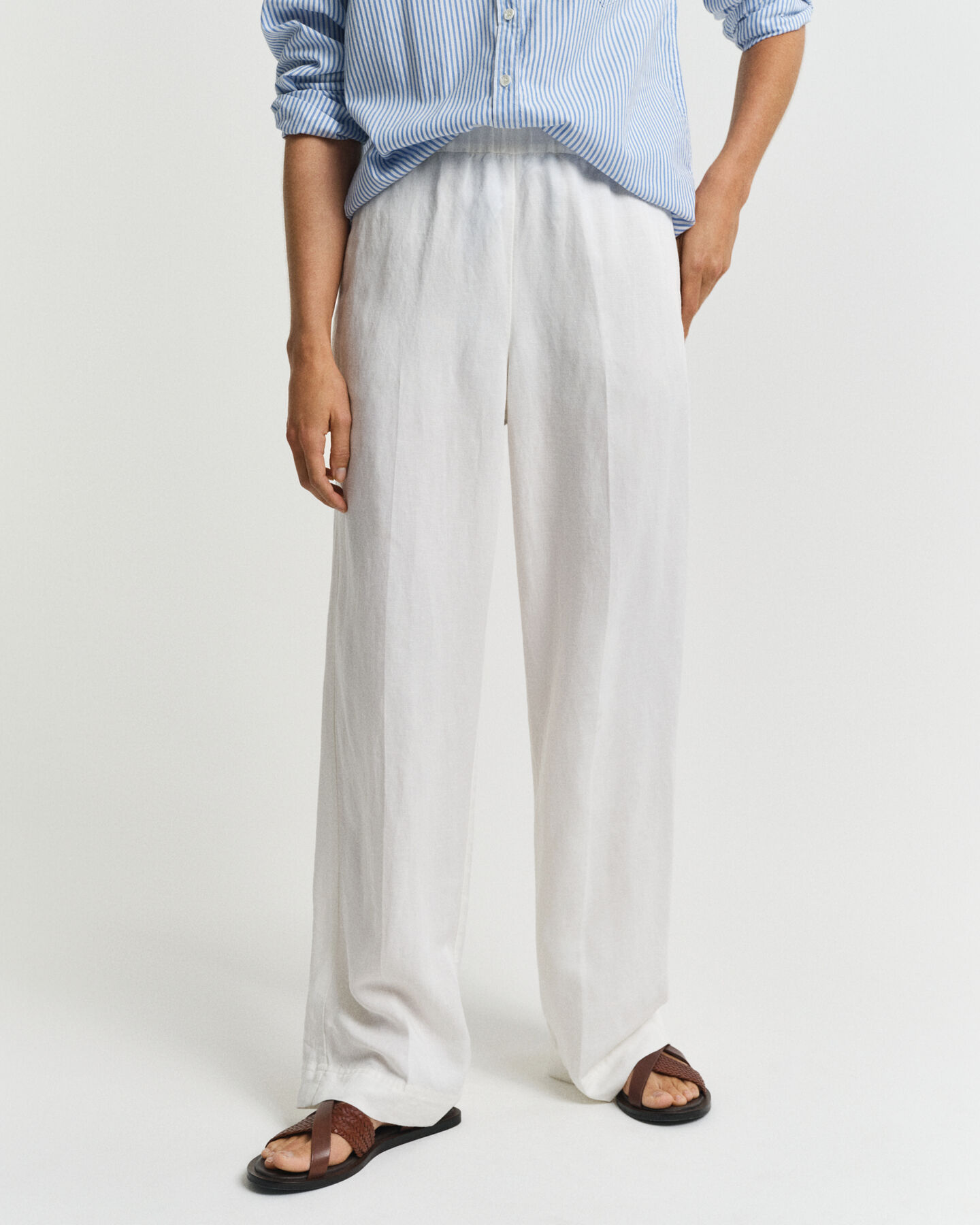 Relaxed Fit Leinenmix Pull-On Hose