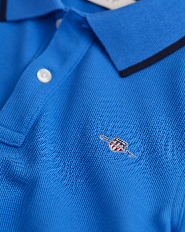 Kids GANT Piqu&eacute; Poloshirt mit Streifen