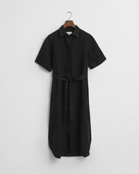 Kurz&auml;rmeliges Hemdblusenkleid aus Leinen