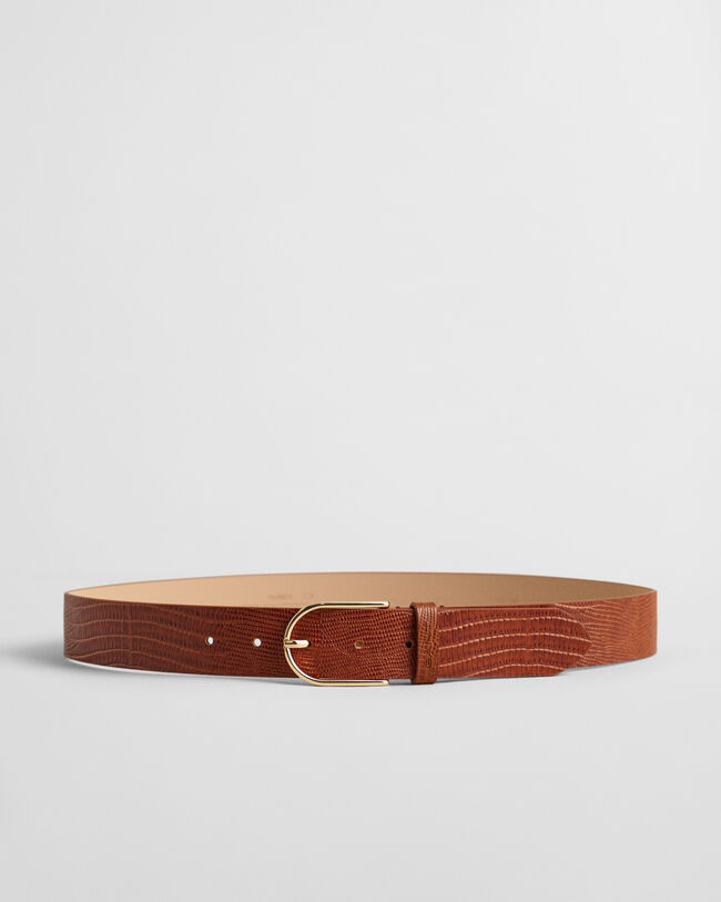 Lederg&uuml;rtel mit Eidechsenmuster