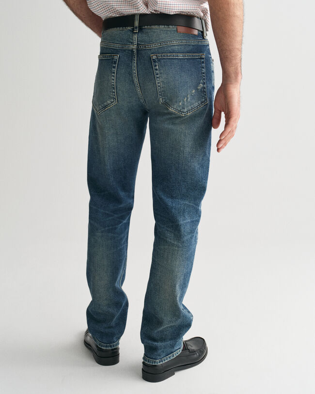 Regular Fit Jeans mit Vintage-Waschung