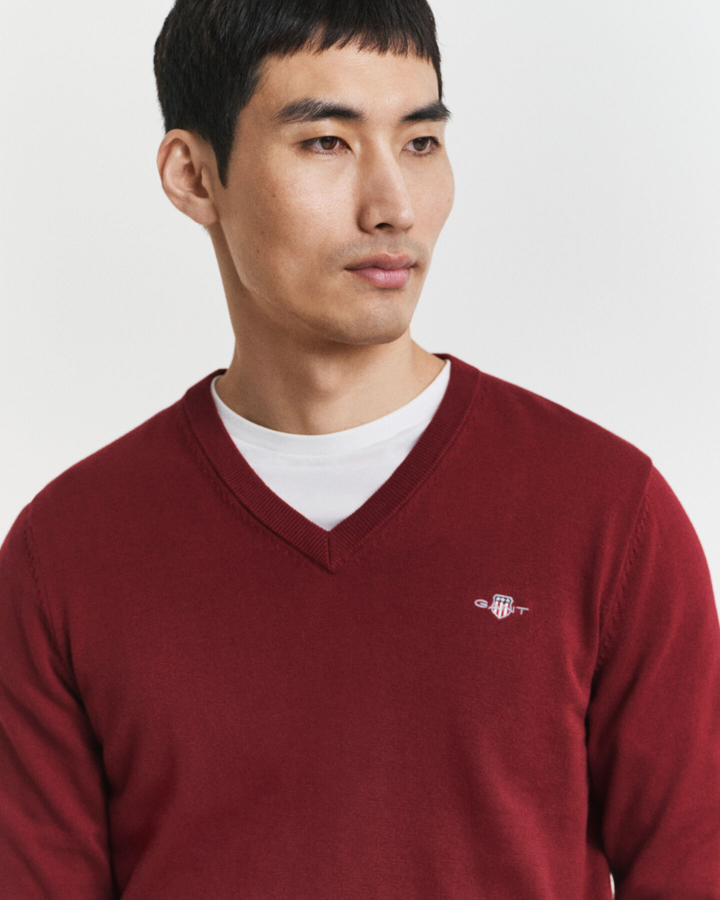 Klassischer V-Neck Pullover aus Baumwolle