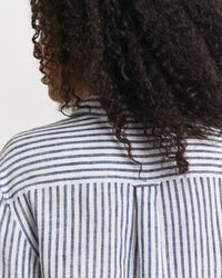 Regular Fit Leinenbluse mit Streifen