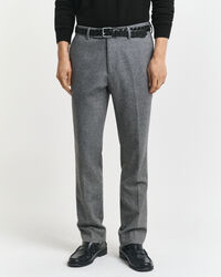 Slim Fit Herringbone Anzughose aus Flanell
