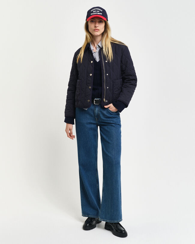 Steppjacke mit Corddetails