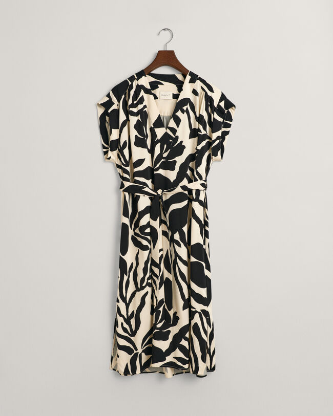 Palm Print Kurzarmkleid