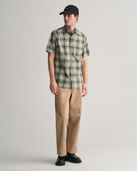 Regular Fit Popeline Kurzarmhemd mit Karomuster