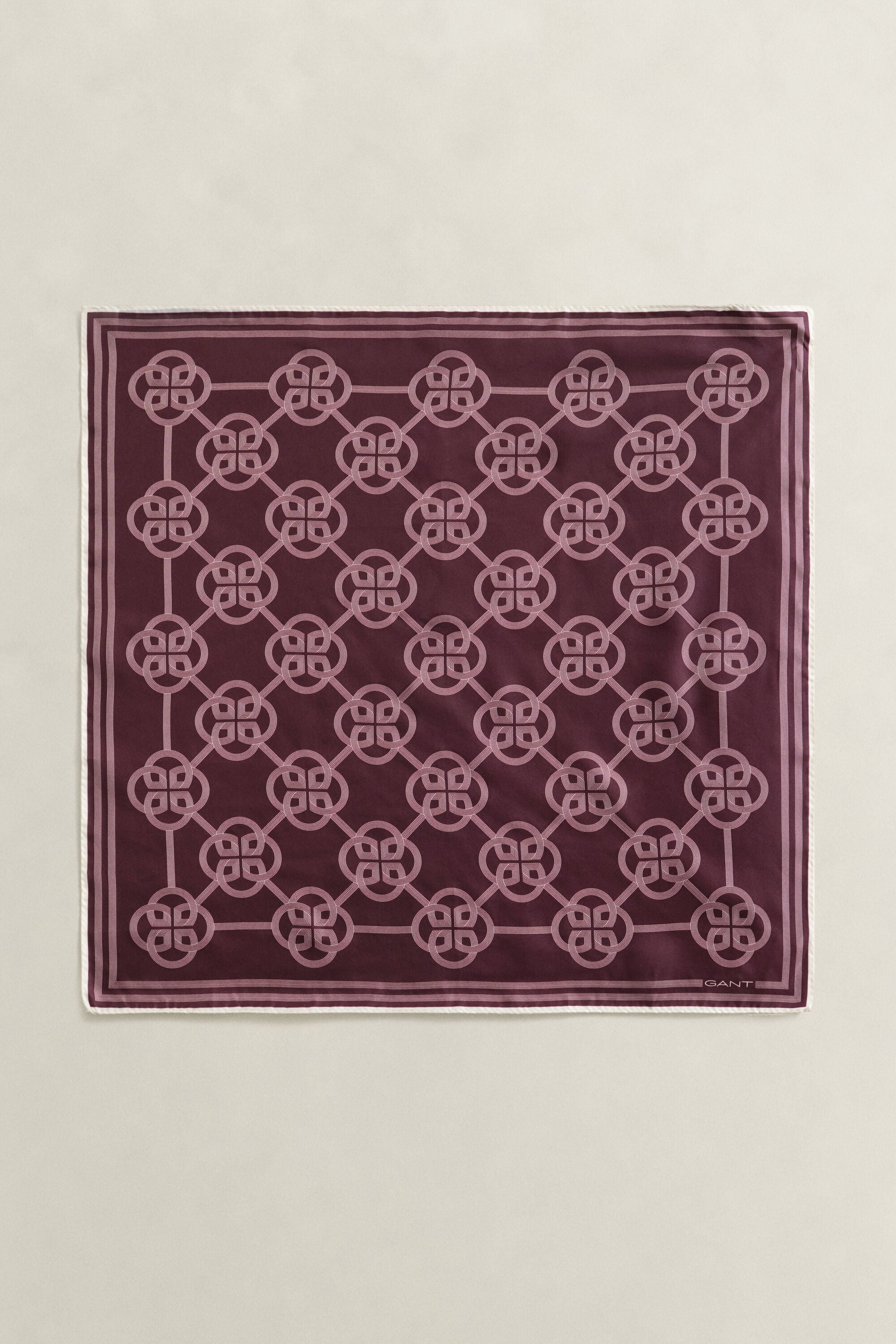Foulard en soie à imprimé monogramme