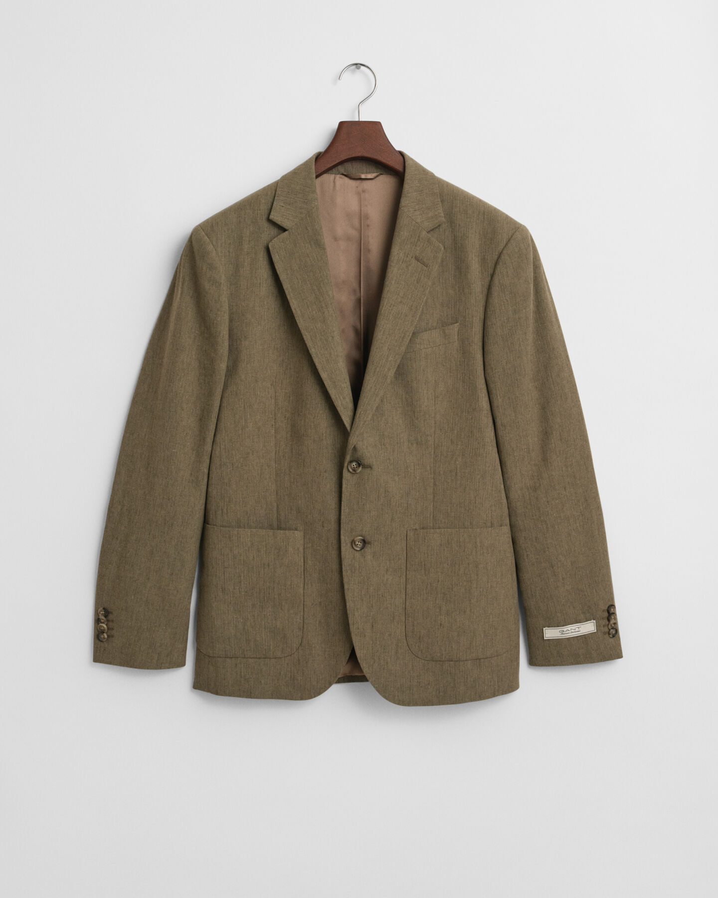 Slim Fit Baumwoll Leinen Anzugsakko