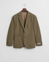 Slim Fit Baumwoll Leinen Anzugsakko