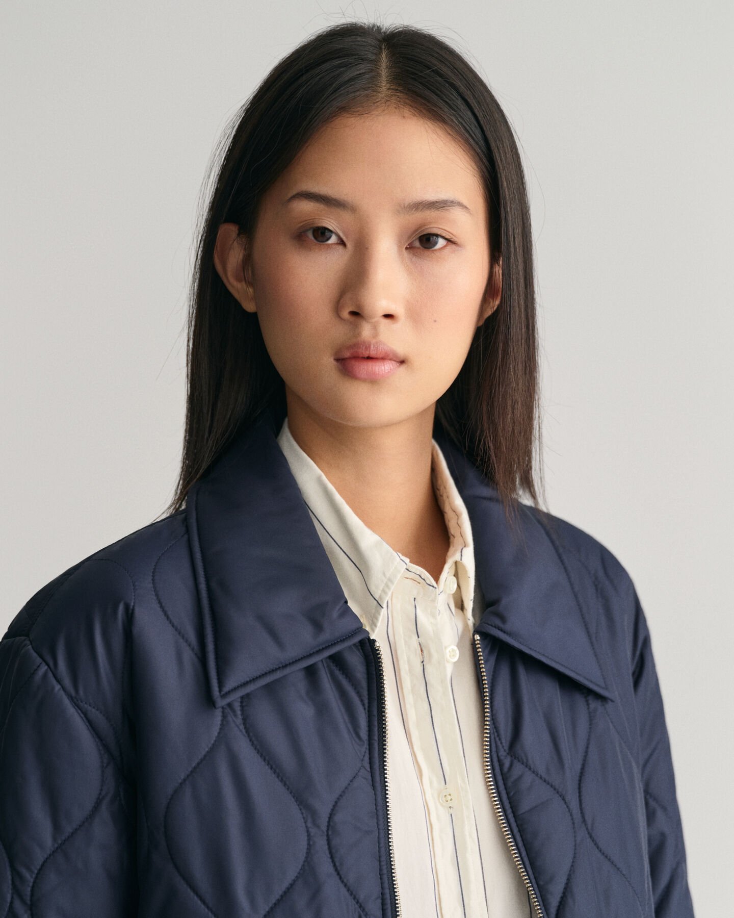 Steppjacke mit Kragen