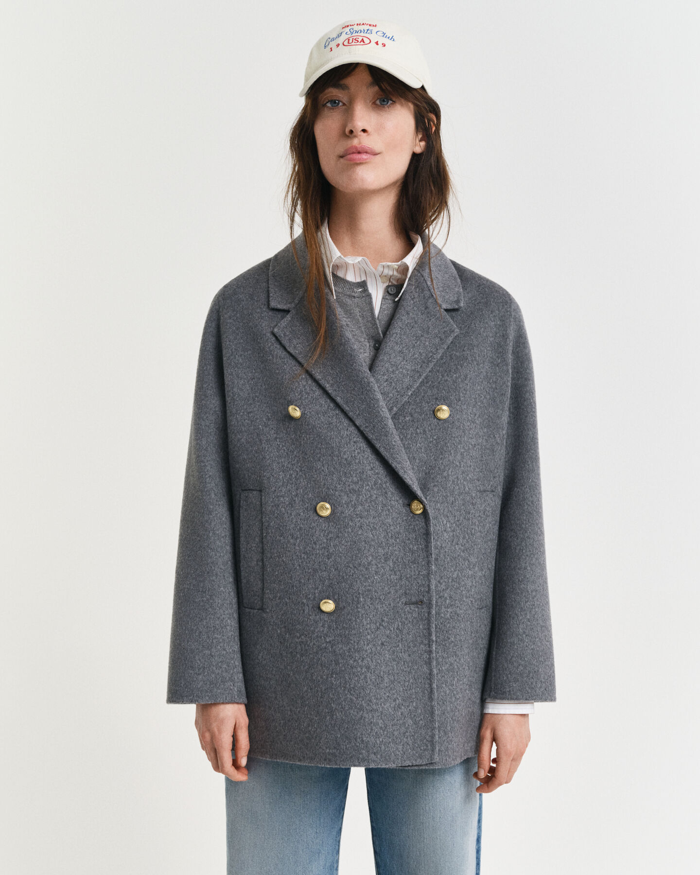 Caban in handgenähter Optik