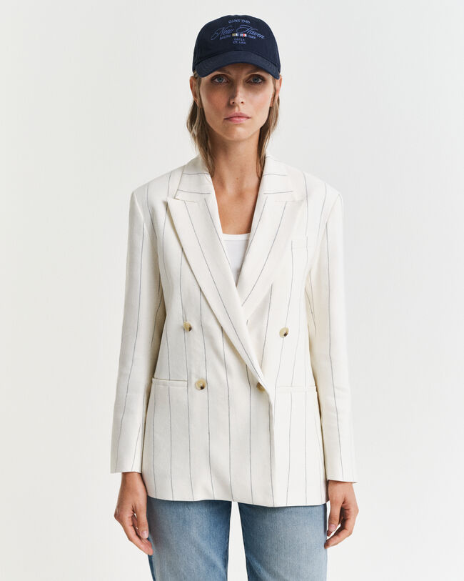 Pinstripe Leinen Club Blazer
