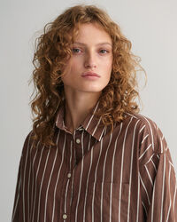 Oversized Hemdblusenkleid mit Streifen