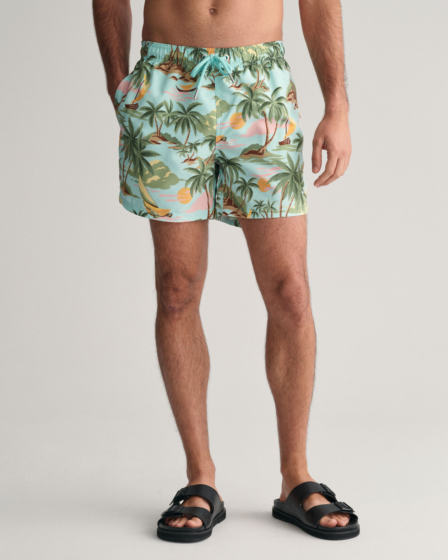Hawaiian Print Badeshorts