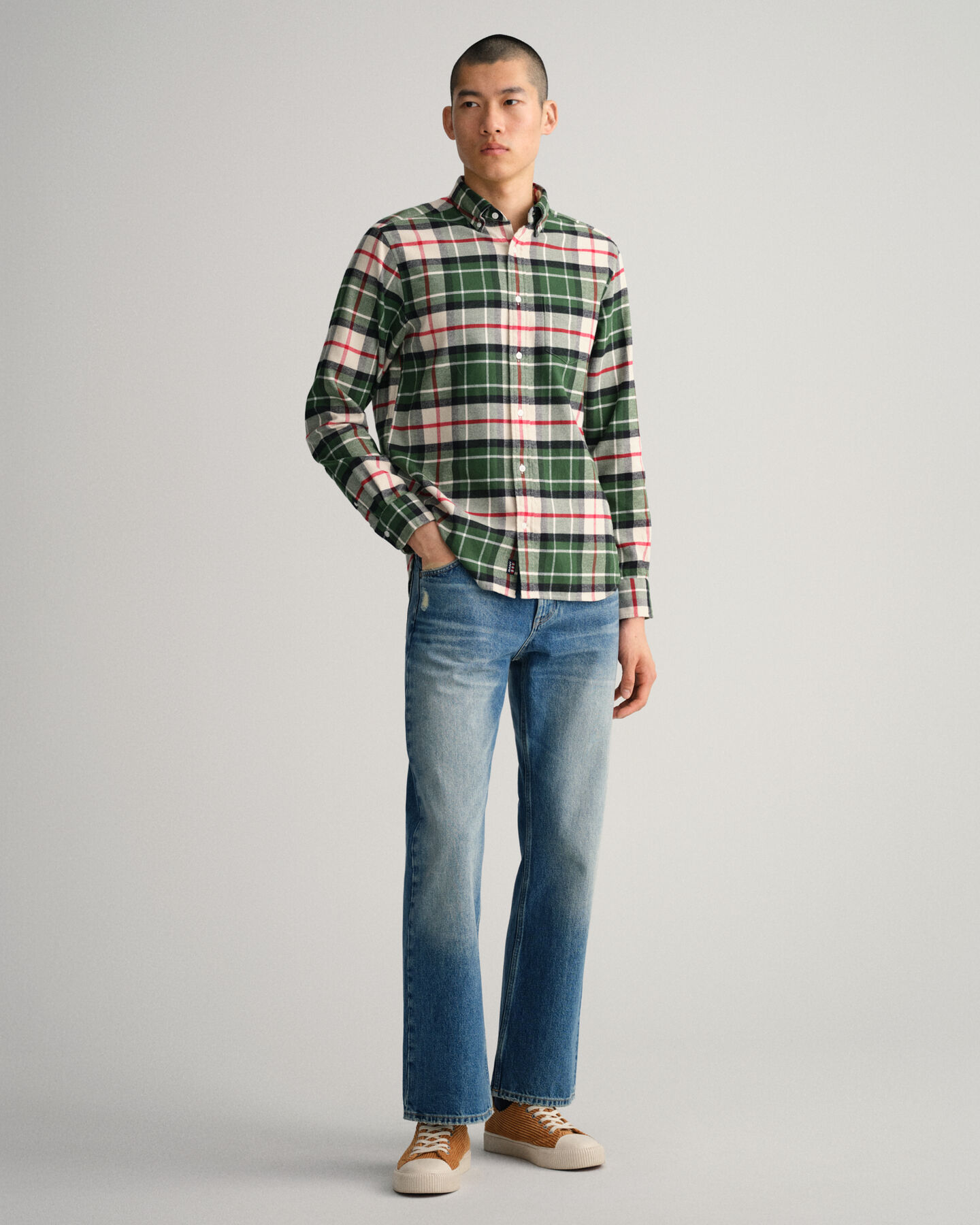 Regular Fit Flanellhemd mit Tartan-Muster