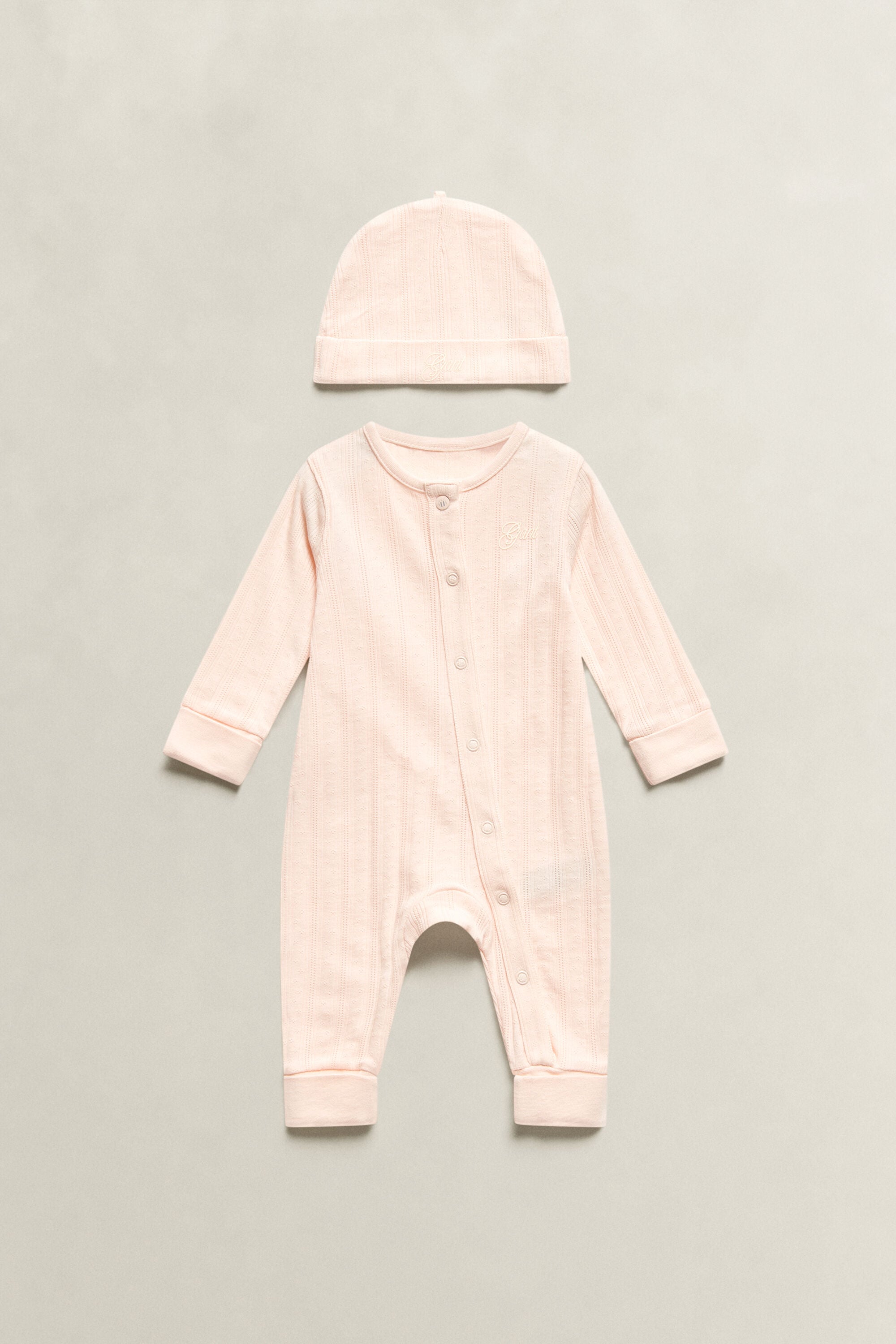 Baby Girls Sleepsuit & Hat Set