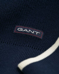 Gerippter Rundhalspullover aus Baumwolle