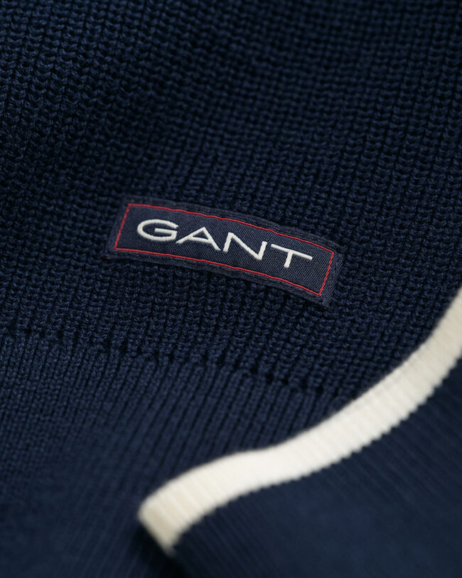 Gerippter Rundhalspullover aus Baumwolle