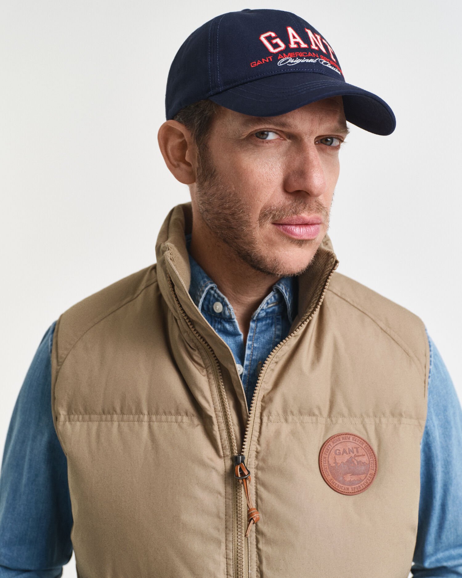 Doudoune sans manches mi-épaisse en duvet