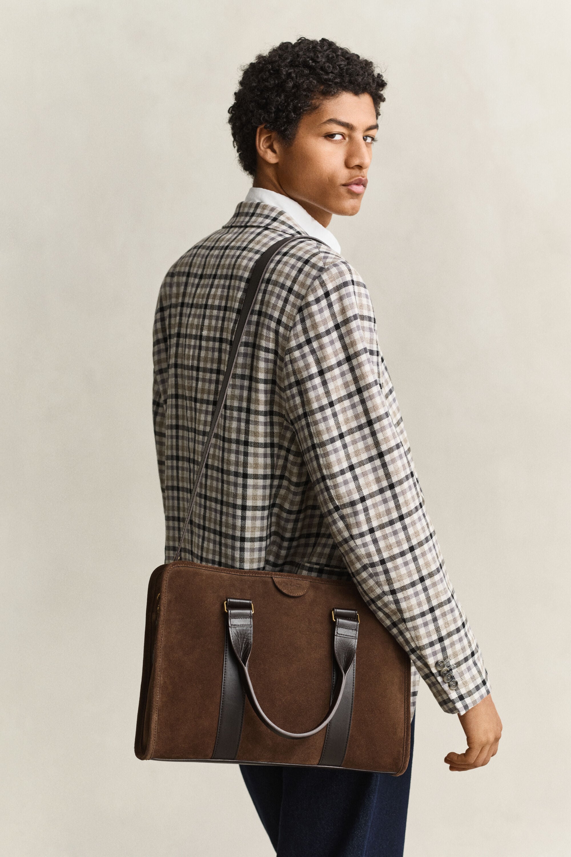 Borsa Commuter in camoscio