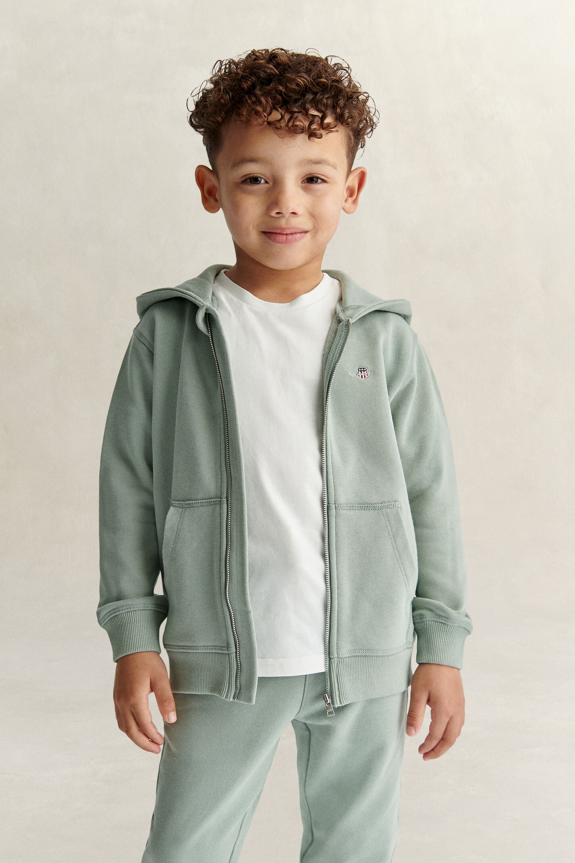 Felpa con cappuccio Shield con zip Kids