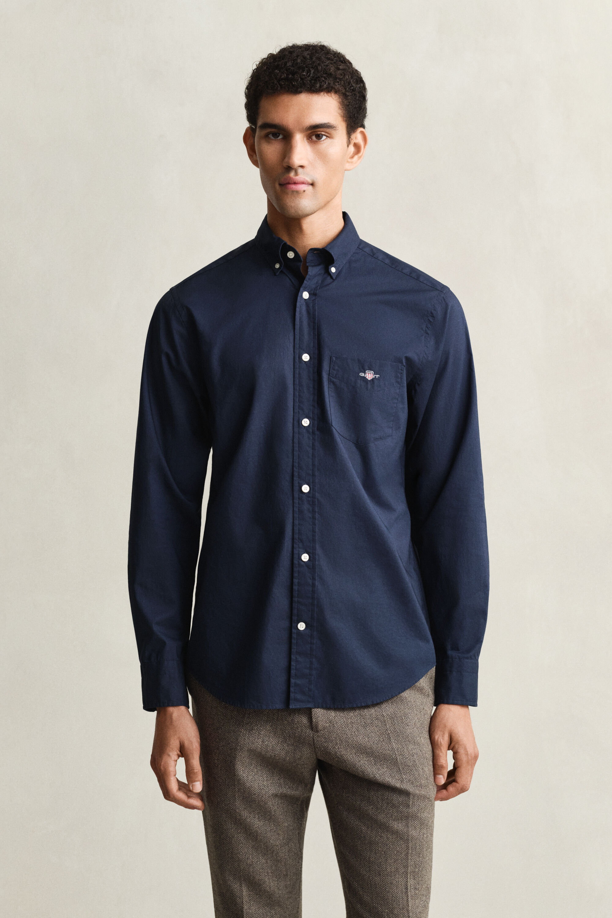 Camicia classica in popeline regular fit