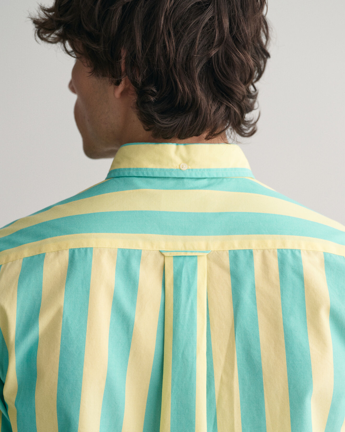 Regular Fit Popeline Hemd mit Sonnenschirmstreifen