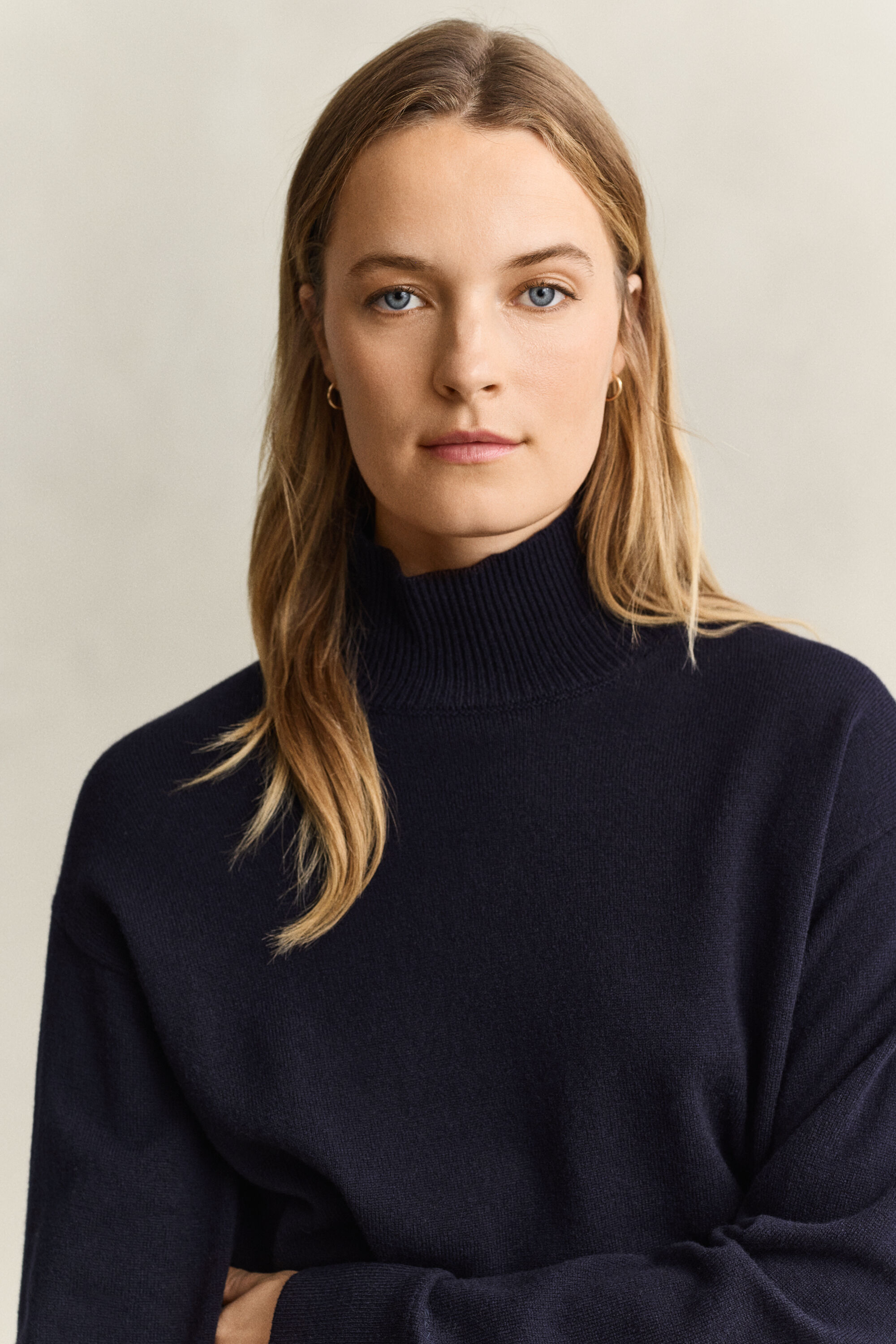 Stehkragenpullover aus feiner Lambswool