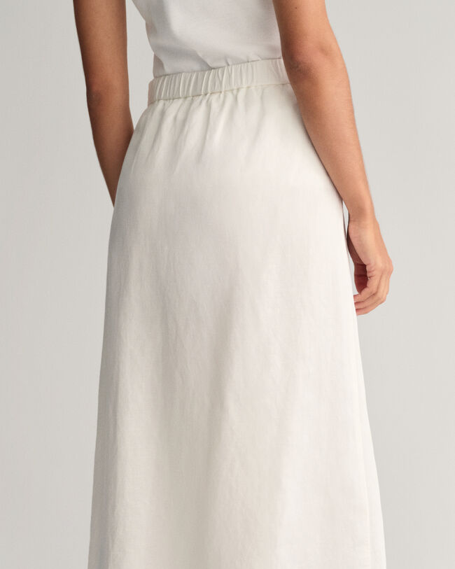 Midirock aus Leinenmischung