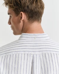 Regular Fit Leinen Hemd mit Streifen