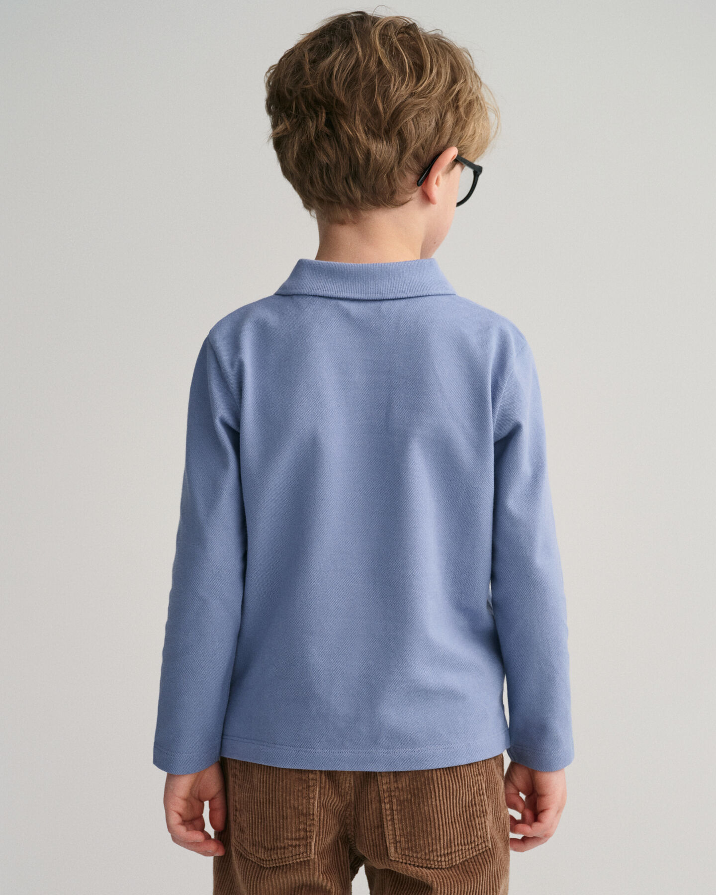 Kids Shield Piqu&eacute; Langarm-Poloshirt