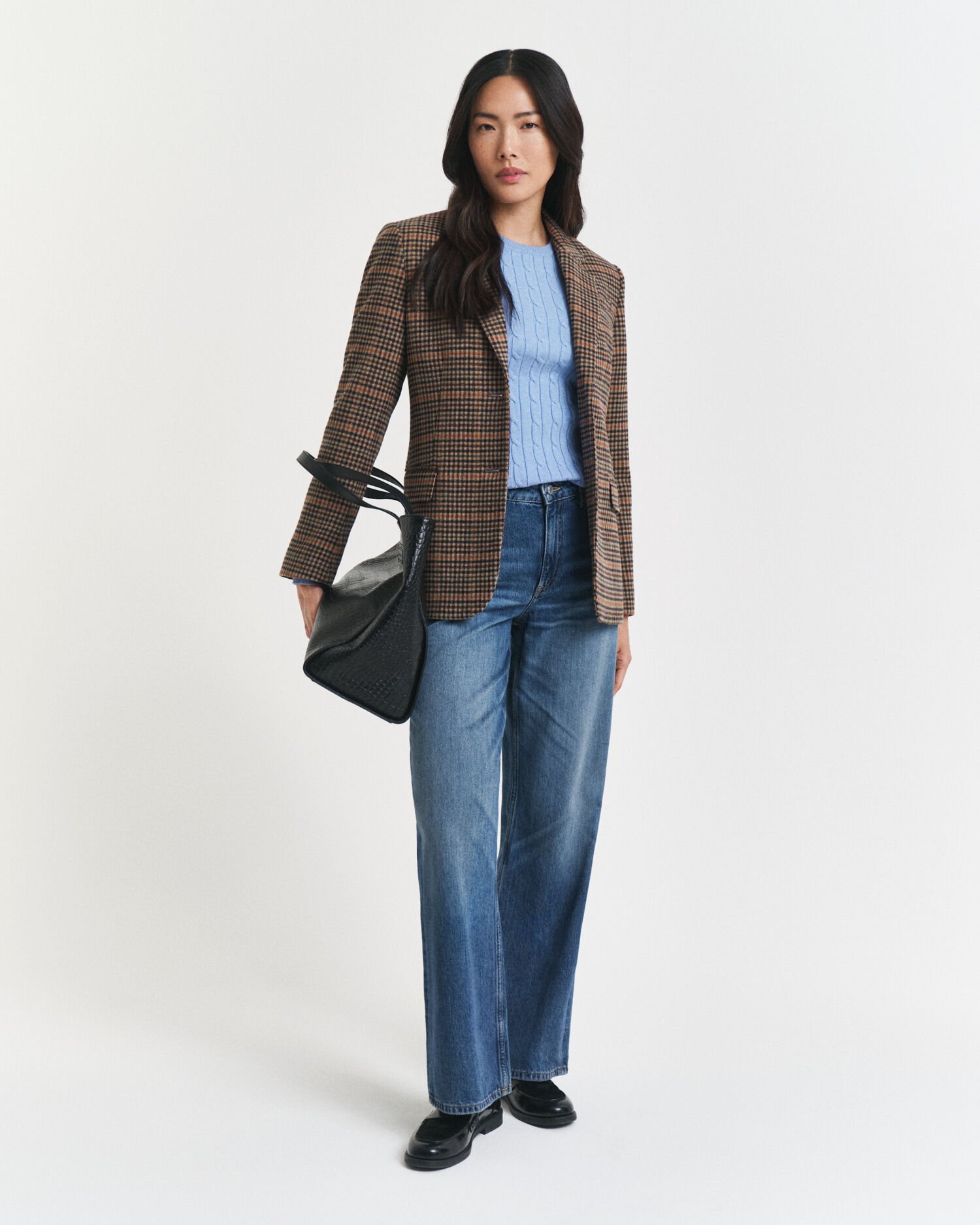 Pull col rond en maille torsadée