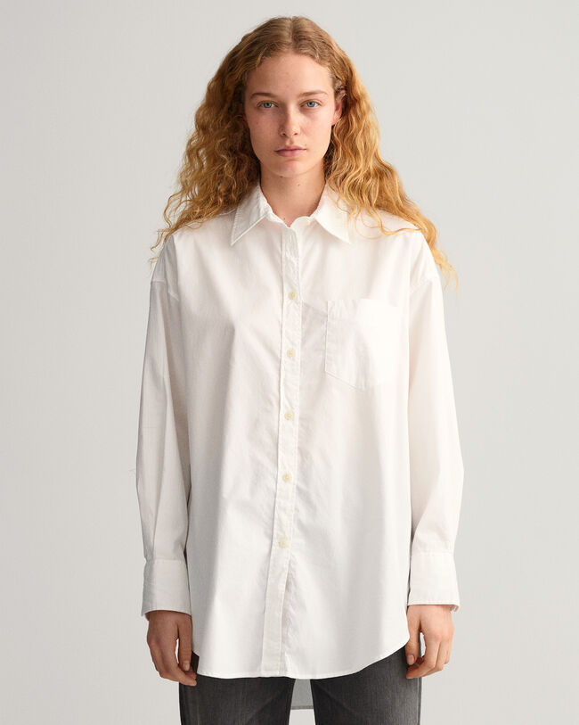 Oversized Oxford-Bluse