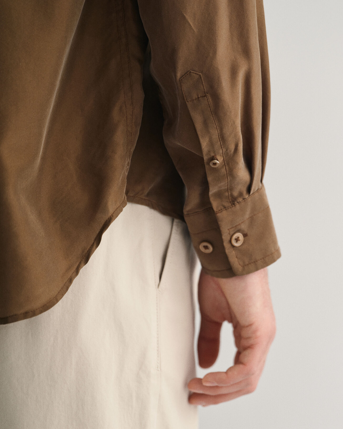 Relaxed Fit Seidenhemd