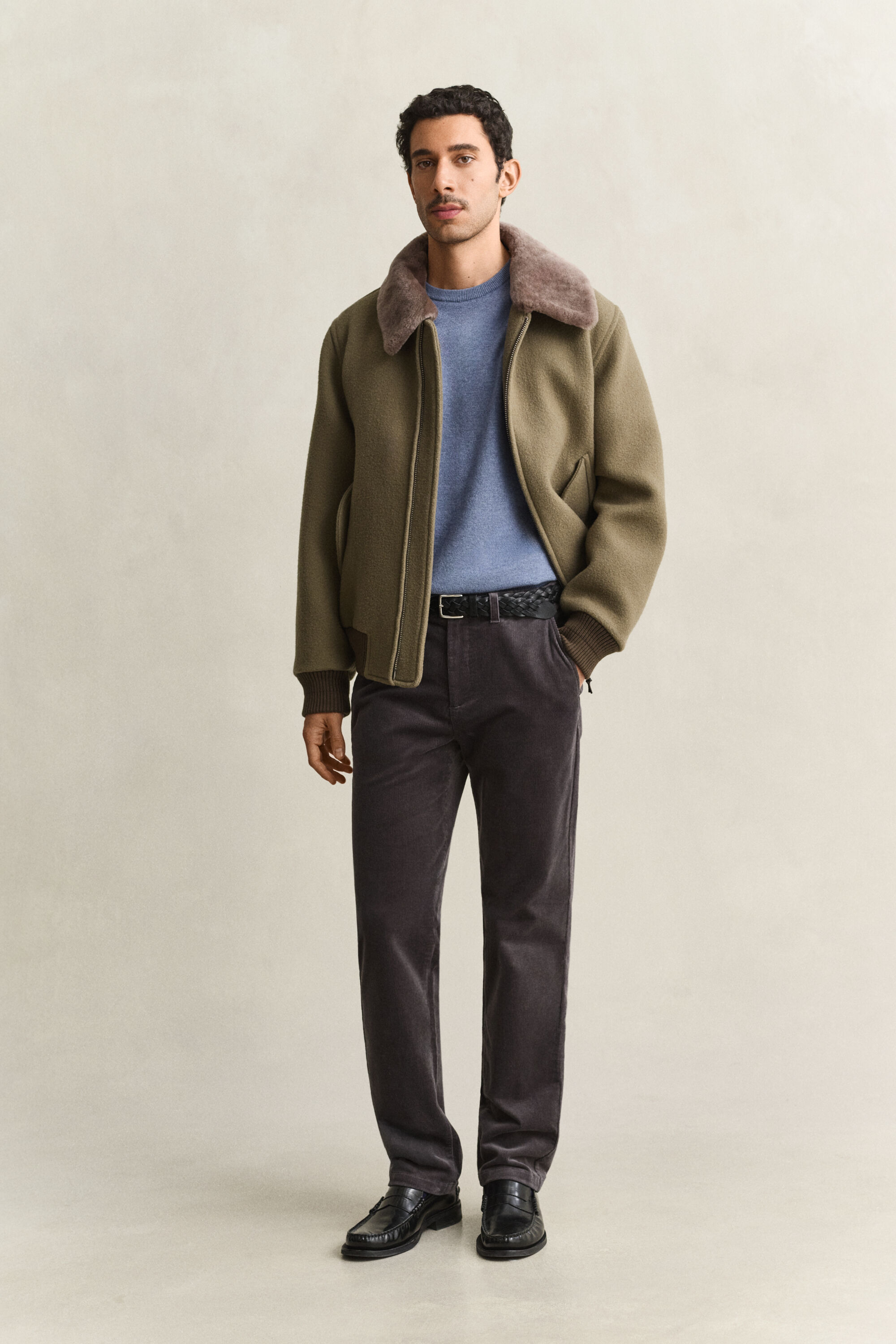 Regular Fit Cord Chinohose