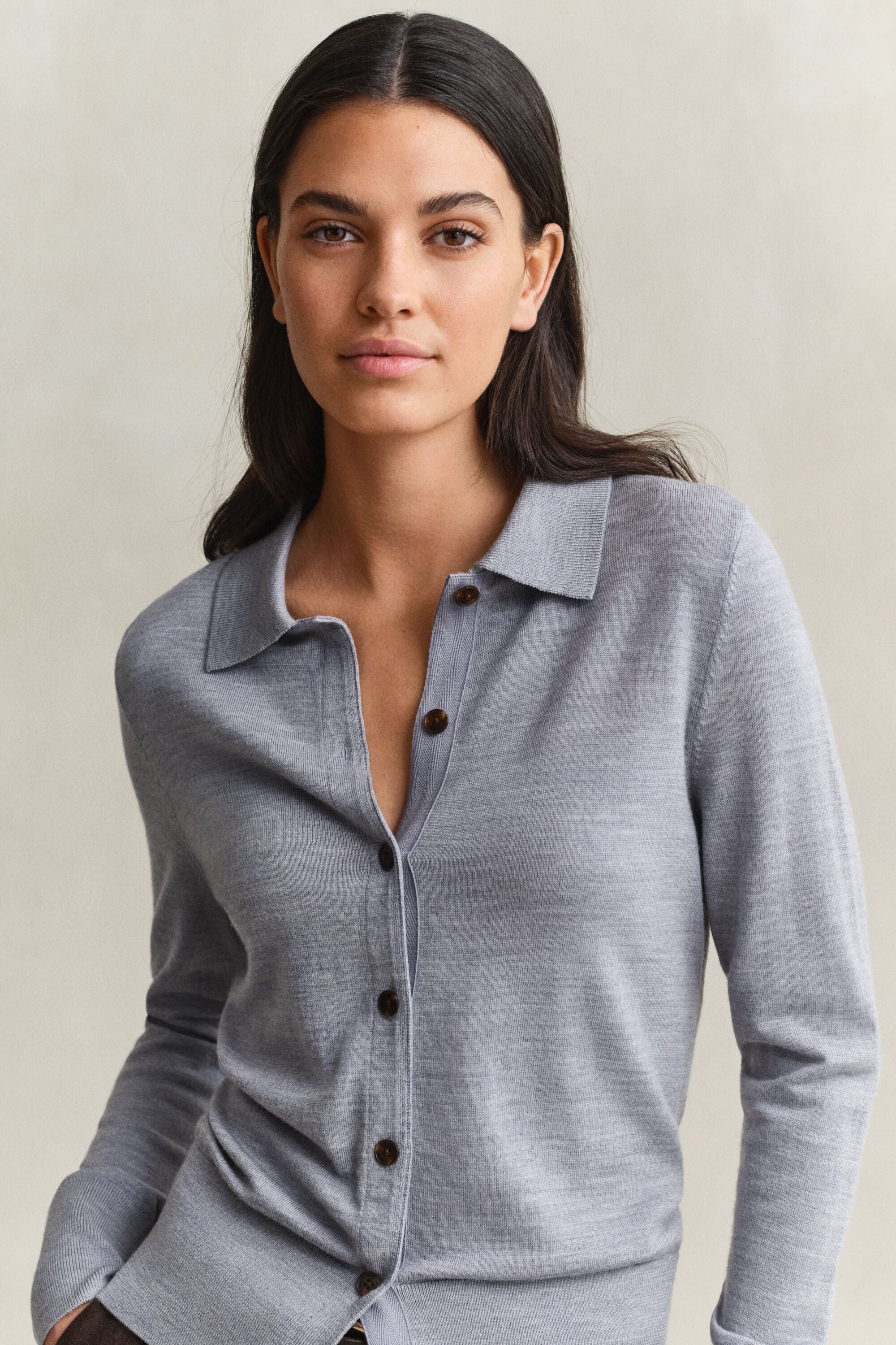 Strickjacke aus extrafeiner Merinowolle
