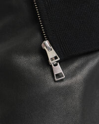 Strickjacke aus strukturierter Baumwolle mit Reißverschluss