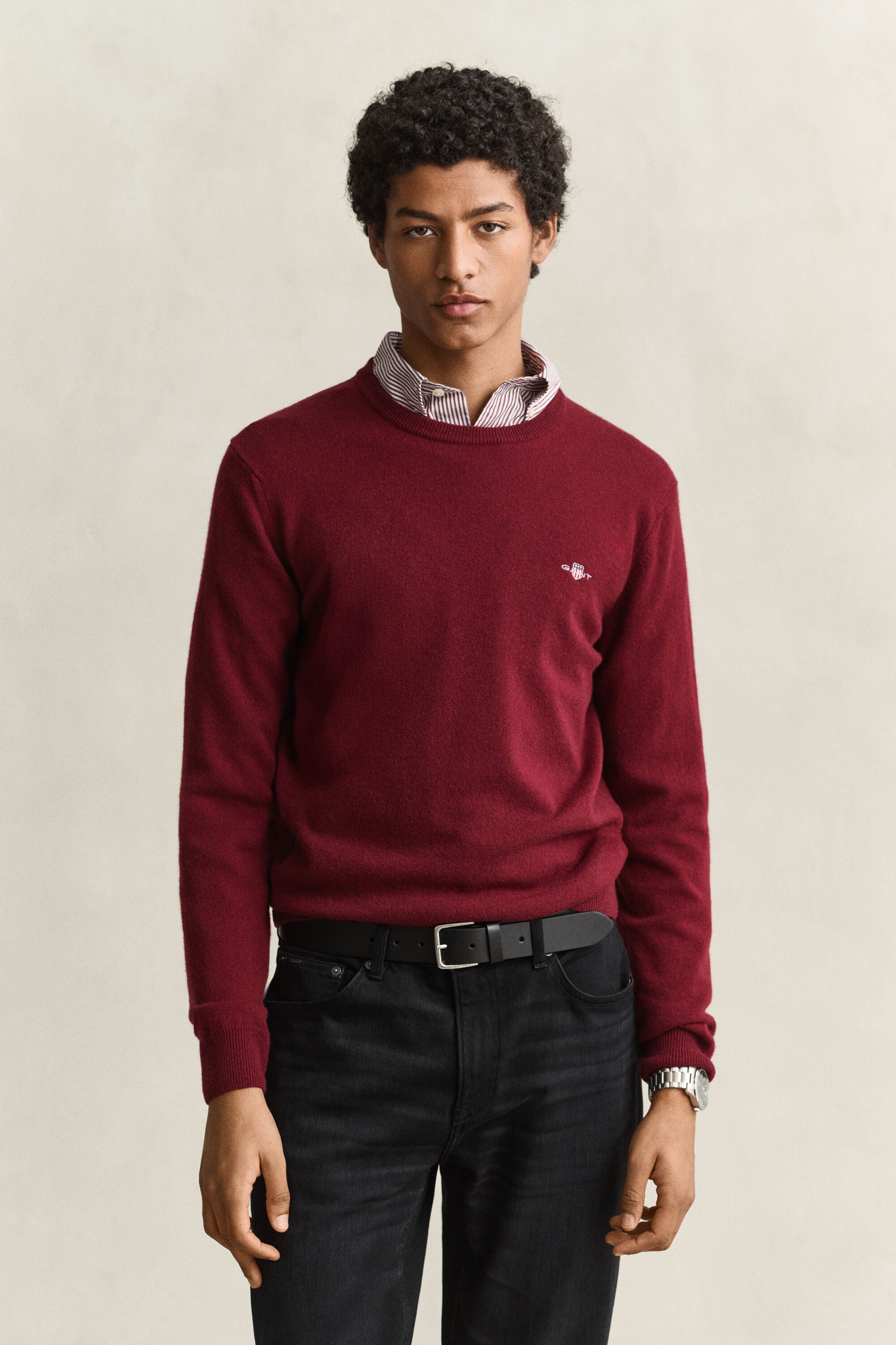 Rundhalspullover aus Lambswool