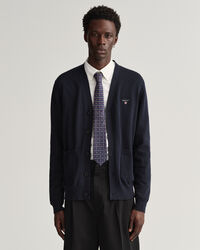 Classic V-Neck Strickjacke aus Baumwolle