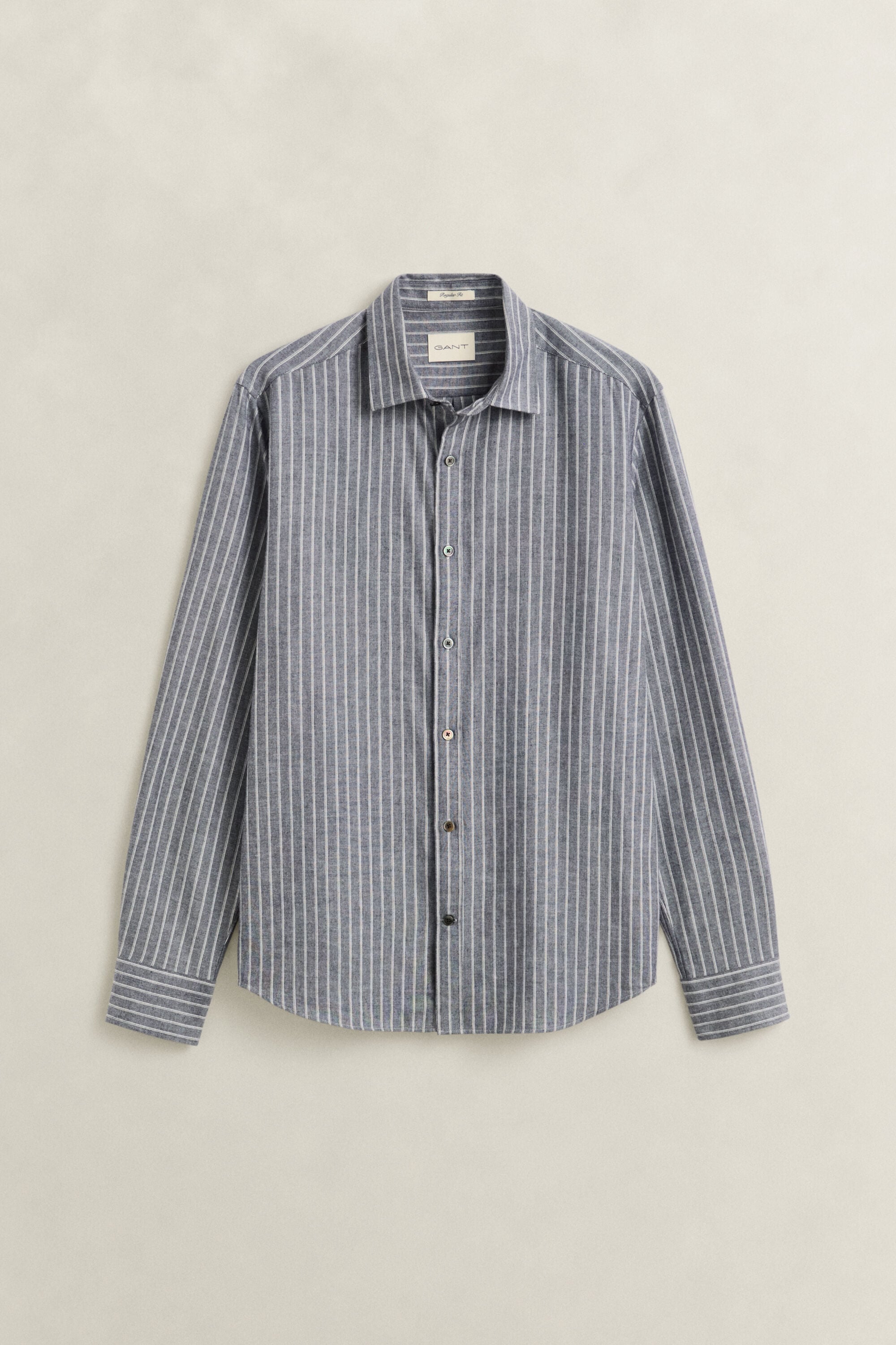 Camicia in flanella mélange a righe