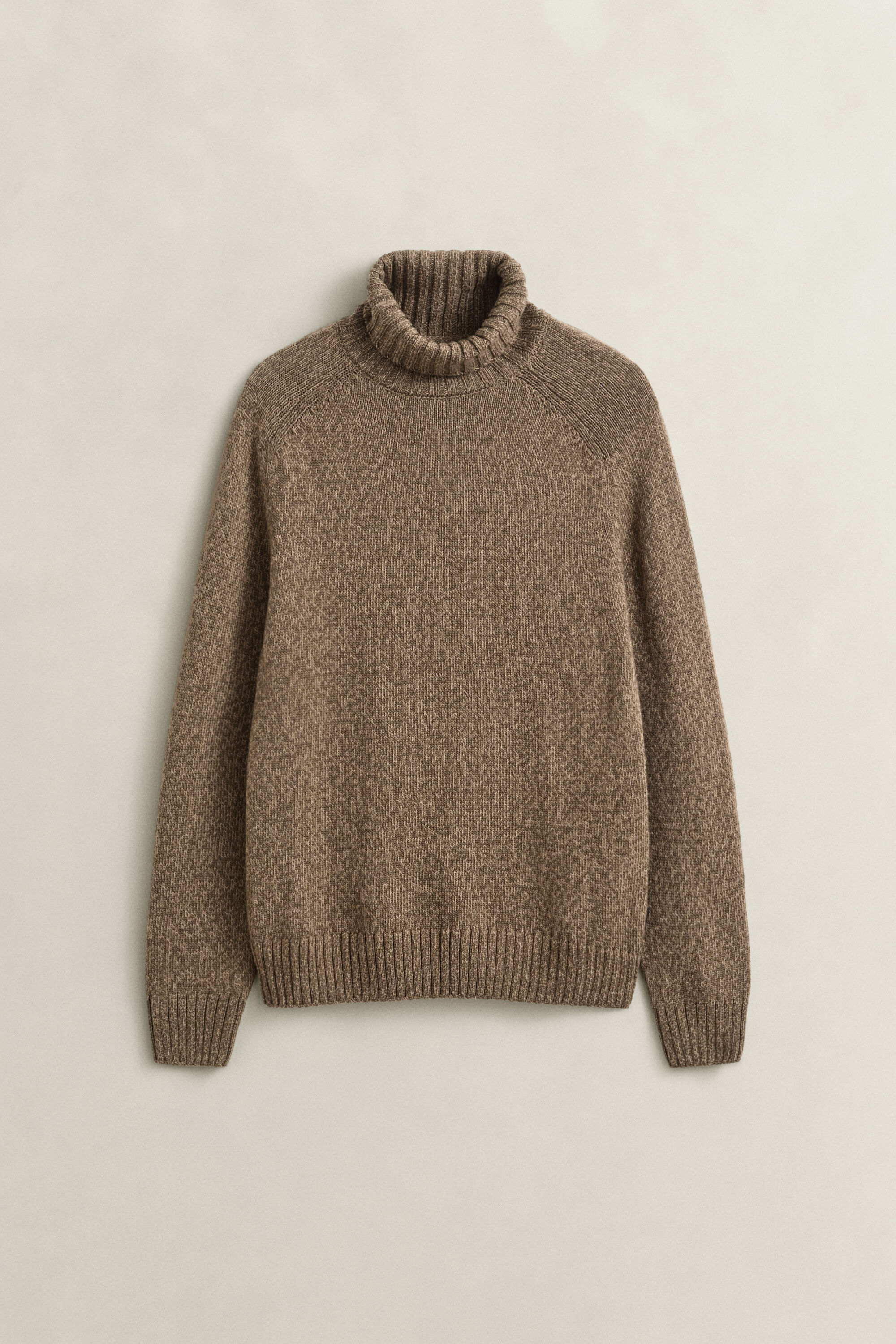 Rollkragenpullover aus Mouliné-Wollgemisch