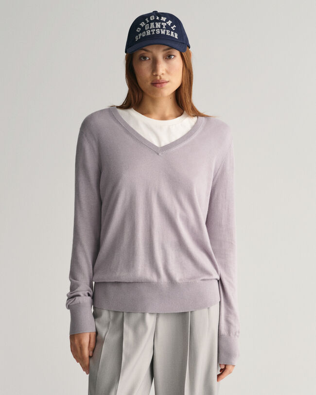 Feinstrick V-Neck Pullover
