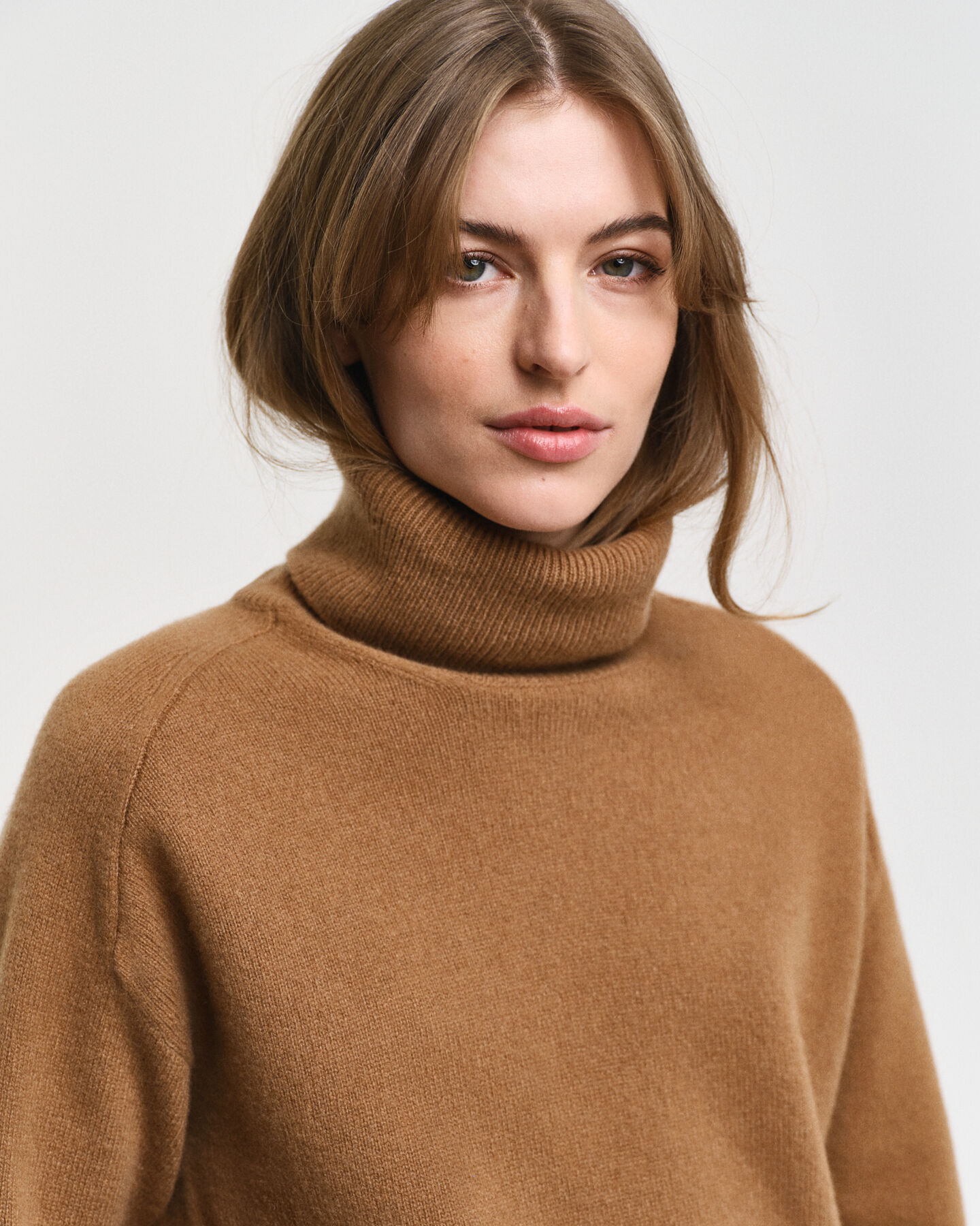 Herringbone Rollkragenpullover mit Detail