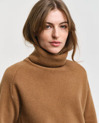 Herringbone Rollkragenpullover mit Detail